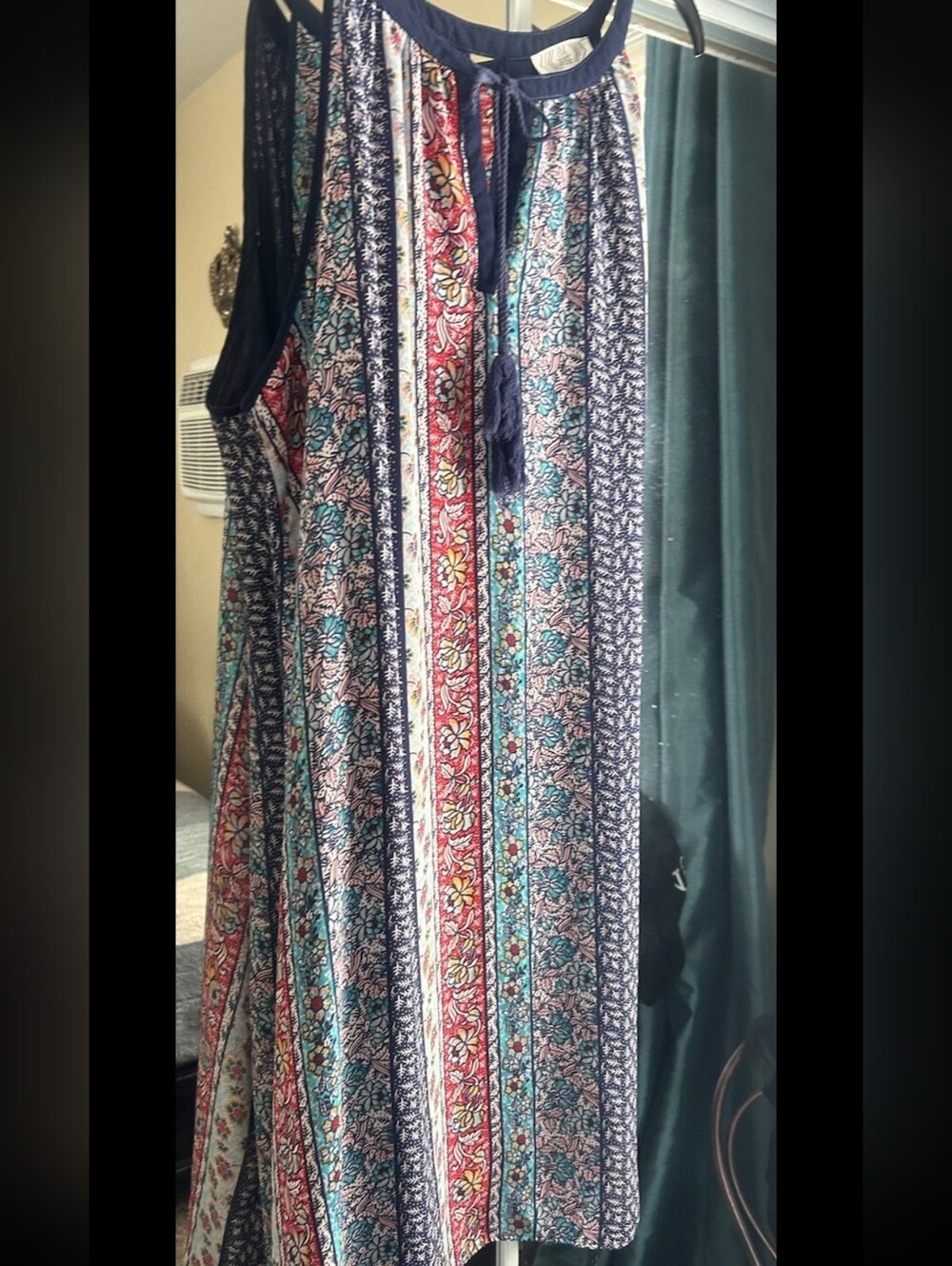 Pink Rose Navy Colors Dress Chiffon Blue Very Darling On Size 2X